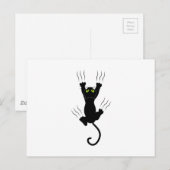 Cat claws gato com garras postkarte (Vorne/Hinten)
