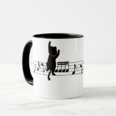 Cat Climbing - Musik Tasse (Vorderseite Links)