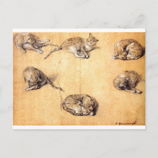 Cat-Clip-art-8 Postkarte (Vorderseite)