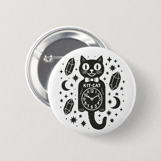Cat Clock Button (Vorne & Hinten)