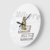 cat clock | funny clock | pet clock | cute cat große wanduhr (Winkel)