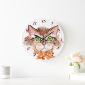 Cat Clock Große Wanduhr (Zuhause)
