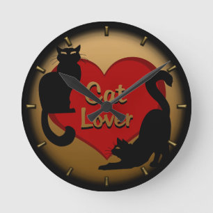 Cat Clock Niedlich Cat Lover Wall Clock Cat Decke Runde Wanduhr