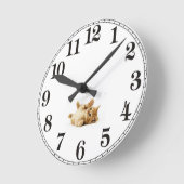 Cat Clock Runde Wanduhr (Winkel)