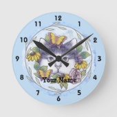 Cat Clock verstecken Runde Wanduhr (Vorderseite)