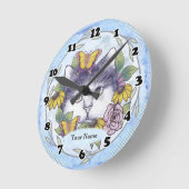 Cat Clock verstecken Runde Wanduhr (Winkel)