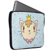 Cat Cloud Herz Textur Kitten Laptopschutzhülle (Vorne Rechts)