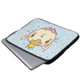 Cat Cloud Herz Textur Kitten Laptopschutzhülle (Vorne Knopf)