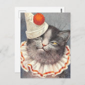 Cat Clown by Arthur Thiele Postkarte (Vorne/Hinten)