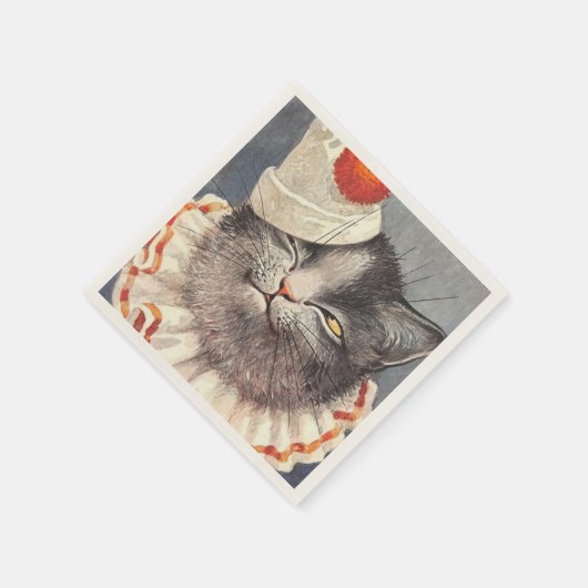Cat Clown by Arthur Thiele Serviette (Ecke)