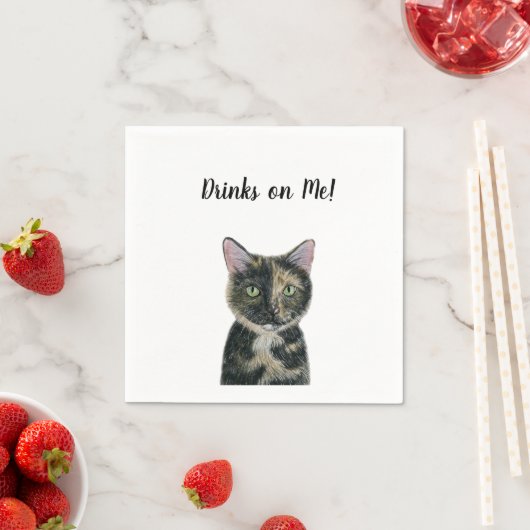Cat Cocktail Napkins Serviette (Beispiel)