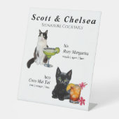 Cat Cocktail Sign Sockelschild (Vorderseite)