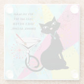 Cat & Cocktail - Trinken Sie niemals allein Unters Glasuntersetzer (Rückseite)