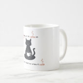  Cat + Coffee = Claws” Minimalist Design  Kaffeetasse (VorderseiteRechts)