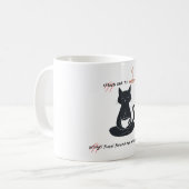  Cat + Coffee = Claws” Minimalist Design  Kaffeetasse (Vorderseite Links)