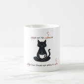  Cat + Coffee = Claws” Minimalist Design  Kaffeetasse (Mittel)