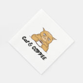 Cat & Coffee Funny Cat Kaffee Design Geschenk Idee Serviette (Ecke)