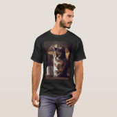 Cat Coffee Geometric T-Shirt (Vorne ganz)