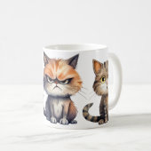 Cat Coffee Tasse Design ausdrucksstark (VorderseiteRechts)