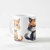 Cat Coffee Tasse Design ausdrucksstark (Vorderseite Links)