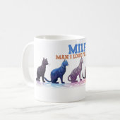 Cat Coffee Tasse, Mann I Liebe Felines MILF Kaffeetasse (Vorderseite Links)