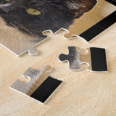 Cat Collage kitty Stimmen Schwarz-weiß grau Tabby Puzzle (Seite)