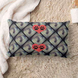 Cat Collage mit PawPrints von Shirley Taylor Lendenkissen