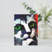 Cat Collage Postcard Postkarte (Stehend Vorderseite)