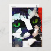 Cat Collage Postcard Postkarte (Vorne/Hinten)