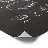 Cat Collar 1952 Chalkboard für Patentkunst Poster (Ecke)