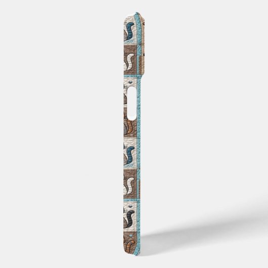 Cat Collection Quilt Muster Case-Mate iPhone Hülle (Rückseite / Rechts)