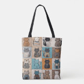 Cat Collection Quilt Muster Tasche (Rückseite)