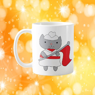 Cat Color Guard Red White Kaffeetasse