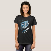 Cat Colorful Cat Torn Tuch T-Shirt (Vorne ganz)