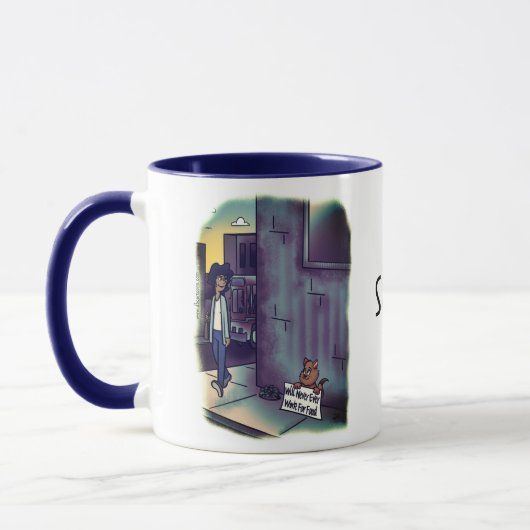 Cat Combo-Tasse betteln Tasse (Links)