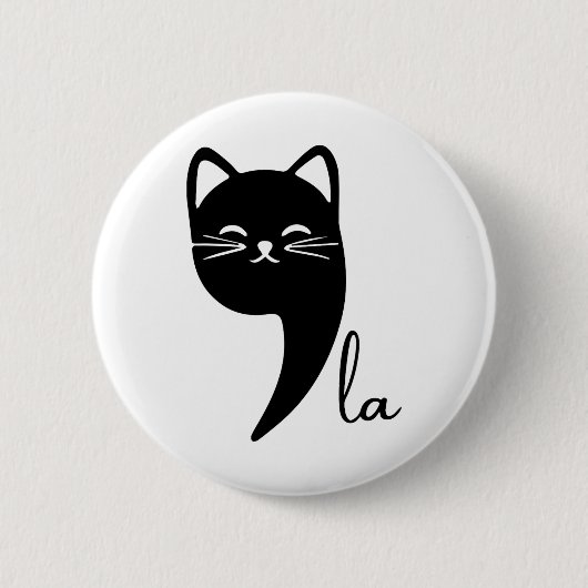 Cat Comma La Kamala Harris für Präsident 2024 Elec Button (Vorderseite)