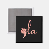 Cat Comma La Kamala Harris für Präsident 2024 Elec Magnet (Vorderseite/Rückseite)