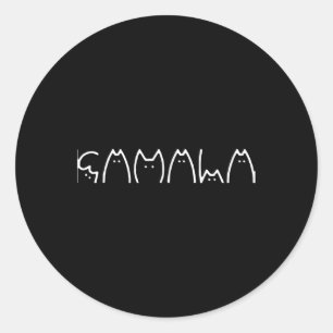 Cat Comma La Kamala Harris für Präsident 2024 Elec Runder Aufkleber