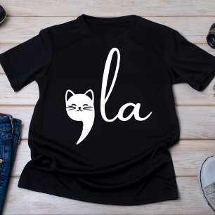 Cat Comma La Minimalistisch T-Shirt