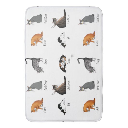 Cat Commands Badematte (Vorderseite Vertikal)