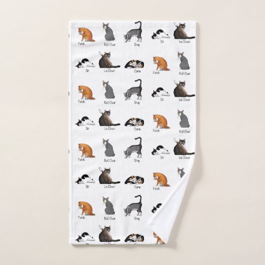 Cat Commands Badhandtuch Set (Handtuch)