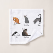 Cat Commands Badhandtuch Set (Waschlappen)