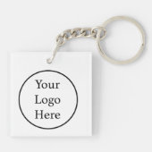 Cat Commands Business-Logo Schlüsselanhänger (Rückseite)