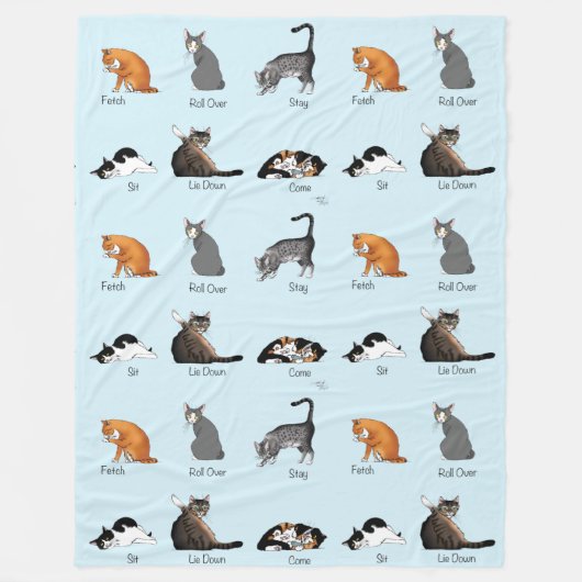 Cat Commands Fleecedecke (Vorderseite)