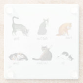 Cat Commands Glasuntersetzer (Rückseite)