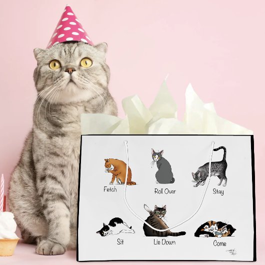 Cat Commands Große Geschenktüte