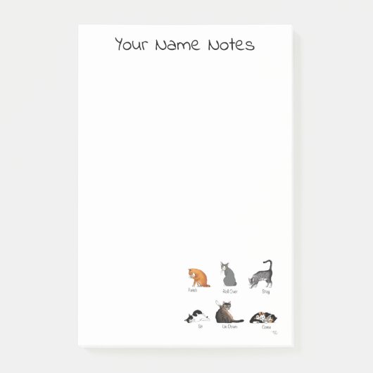 Cat Commands Post-it Klebezettel (Vorderseite)