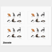 Cat Commands Rechteckiger Aufkleber (Blatt)