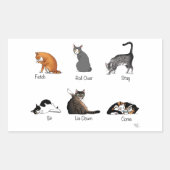Cat Commands Rechteckiger Aufkleber (Vorderseite)
