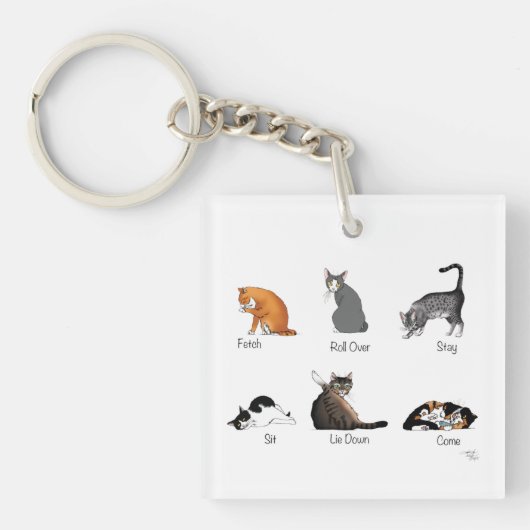 Cat Commands Schlüsselanhänger (Vorderseite)